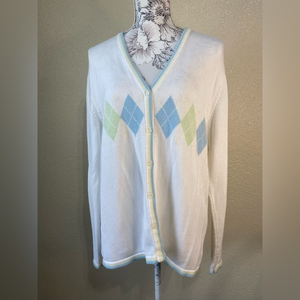 Liz Golf long sleeve button down‎ sweater